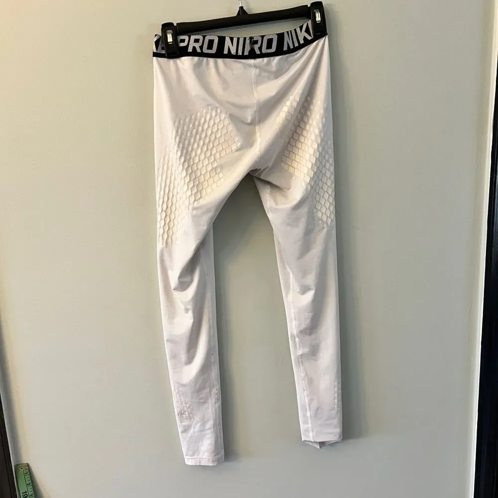 Nike Pro Dri Fit Men’s White Leggings M Tight Fit